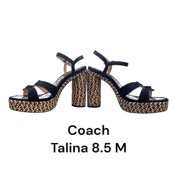 Coach Shoes - Coach Talina Platform Sandal Black 8.5M